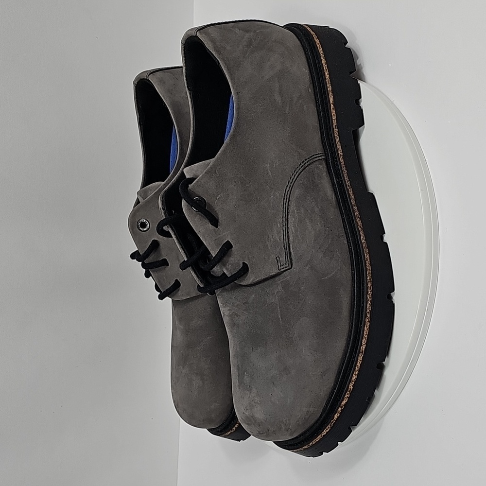 NIB Birkenstock Highwood Lace Low 44 Regular Fit Graphite Gray Nubuck Leather - Picture 9 of 12
